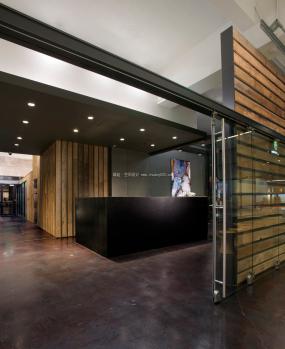 现代办公室前台装饰设计效果图大全