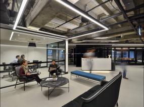 现代办公室前台装饰装修图片