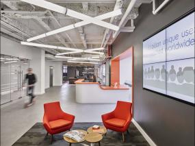 贸易公司前台装饰设计图