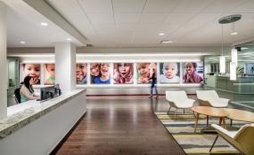 高端互联网公司前台装修效果图