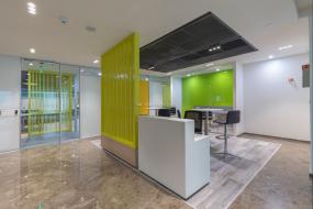 互联网公司前台装饰效果图片