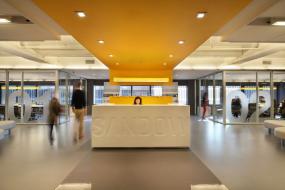 最新投资公司前台装饰设计图