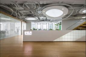 机械公司前台装潢设计图