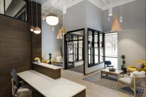 高档金融公司前台装修效果图