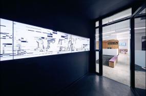 工业公司前台装潢设计效果图片