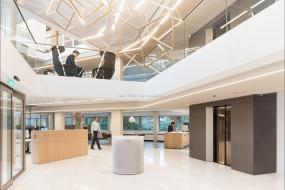 机械公司前台装修高清效果图