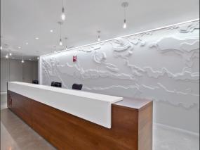 金融公司前台装修方案效果图
