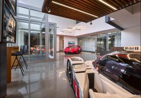 工业公司前台装修装潢效果图