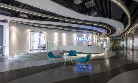 电子科技公司前台装修效果图片