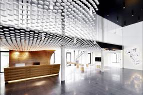 房地产公司前台装修实景图片