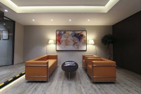 最新生物科技公司前台设计装饰效果图