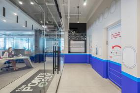 传媒文化公司前台设计装修效果图片