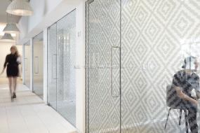 游戏公司办公室玻璃隔断设计装饰效果图片