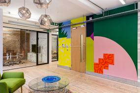 电子科技公司办公室玻璃隔断装饰装修效果图大全