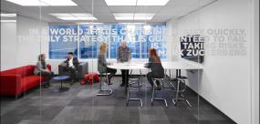 外国公司玻璃隔断设计装修效果图片