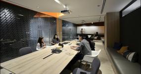 传媒文化公司玻璃隔断图片装修效果图