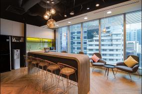 办公室木地板装饰图片