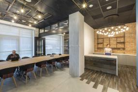 最新科技公司木地板装饰实景图