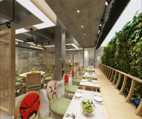 中式快餐店装修设计效果图