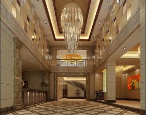 宾馆大厅装修实物图片