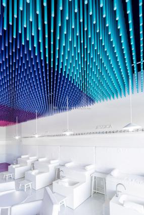 国外美甲店装修装潢效果图