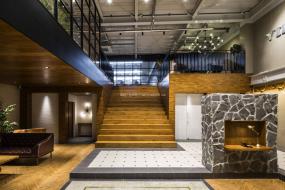 办公室强化木地板装潢设计效果图片