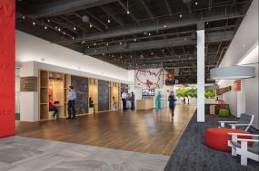 最新办公室强化木地板设计装饰效果图片