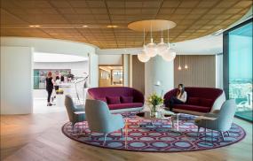 办公室强化木地板装饰效果图