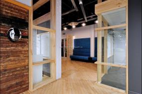 办公室多层木地板设计装修图片