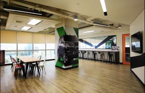 办公室复合实木地板设计装饰效果图