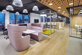 办公室复合实木地板装饰装修效果图大全