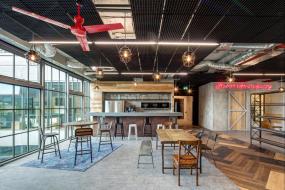 办公室复合实木地板装修效果图