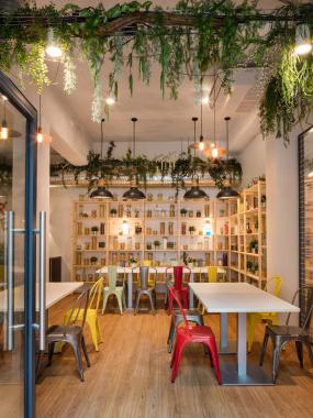 办公室瓷砖木地板设计装修效果图片