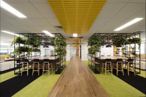 办公室橡木地板装修实景图图片大全