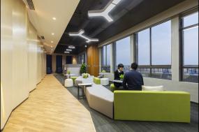 办公室橡木地板装饰图片