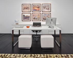 办公室橡木地板设计装饰图片