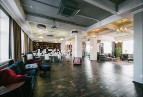 办公室仿木地板瓷砖设计装饰效果图