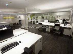 办公室橡木地板装修方案效果图