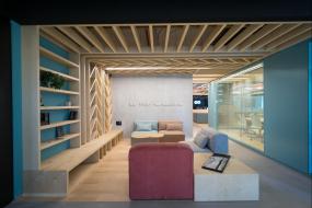 办公室多层实木地板设计装饰效果图