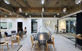 办公室多层实木地板装饰设计效果图片