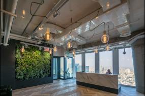 办公室多层实木地板装修装潢效果图