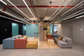 办公室多层实木地板设计与装修效果图