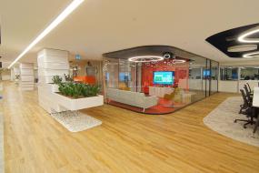 办公室多层复合木地板设计效果图