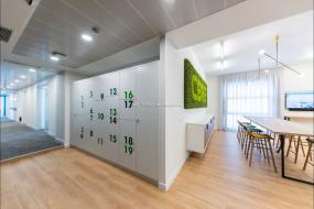 办公室三层实木地板设计与装修效果图