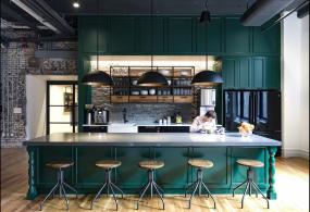 办公室三层实木地板装修实景图图片大全