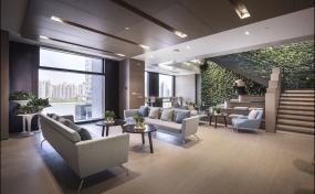 办公室竹木地板设计效果图