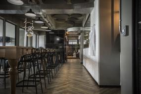 高档办公室竹木地板装修效果图大全