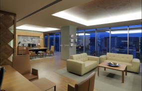 办公室木地板颜色装修装潢效果图