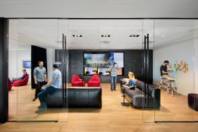 办公室三层实木地板装饰设计图