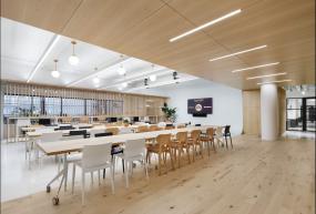 办公室三层实木地板装饰效果图片